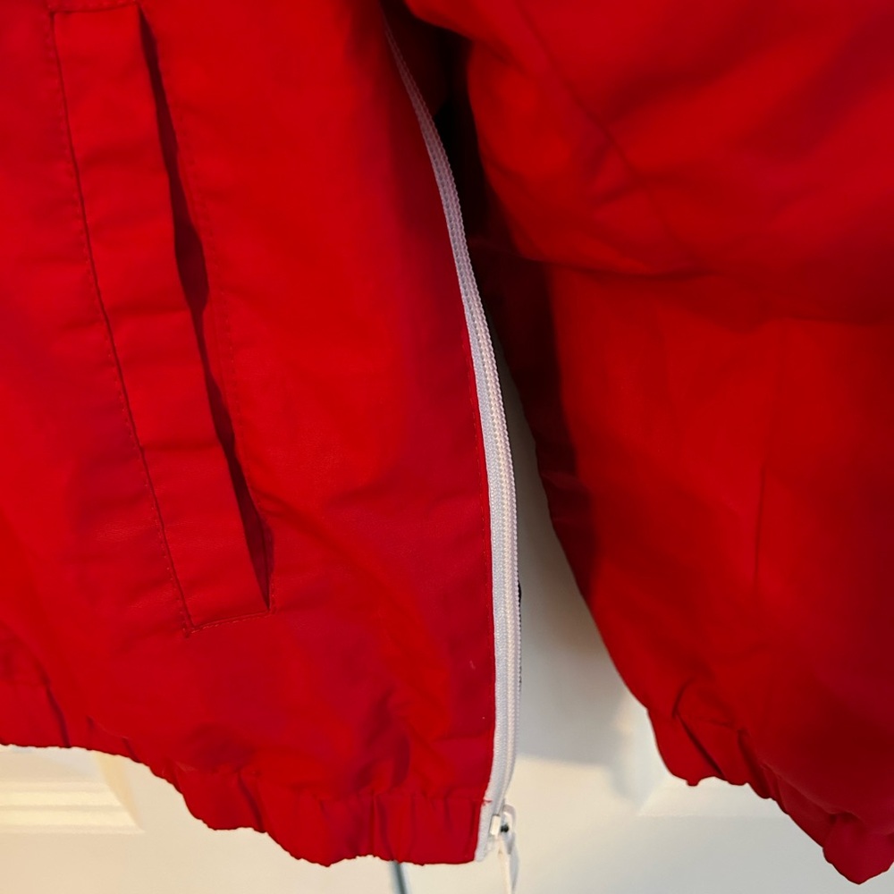 Members Only 1/2 zip windbreaker jacket Tiger Parrot Snake red white blue size S - Picture 6 of 10